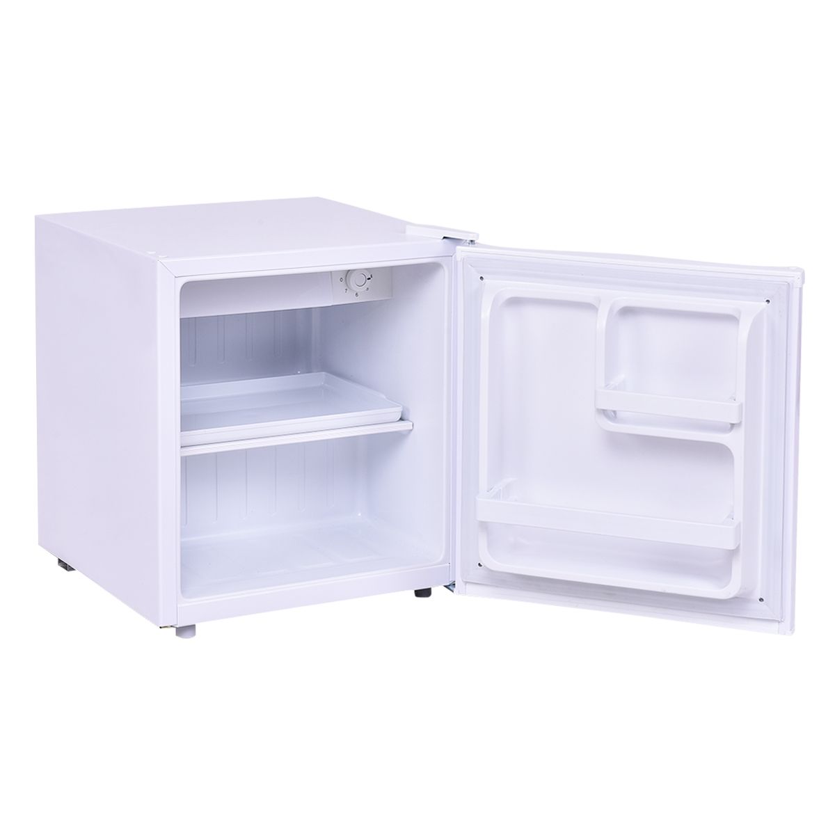 Mini Rfrigrateur 48L,2 niveaux et porte-bouteille,bac lgumes,Silencieux 230V,46 x 44 x 49 cm,Blanc -