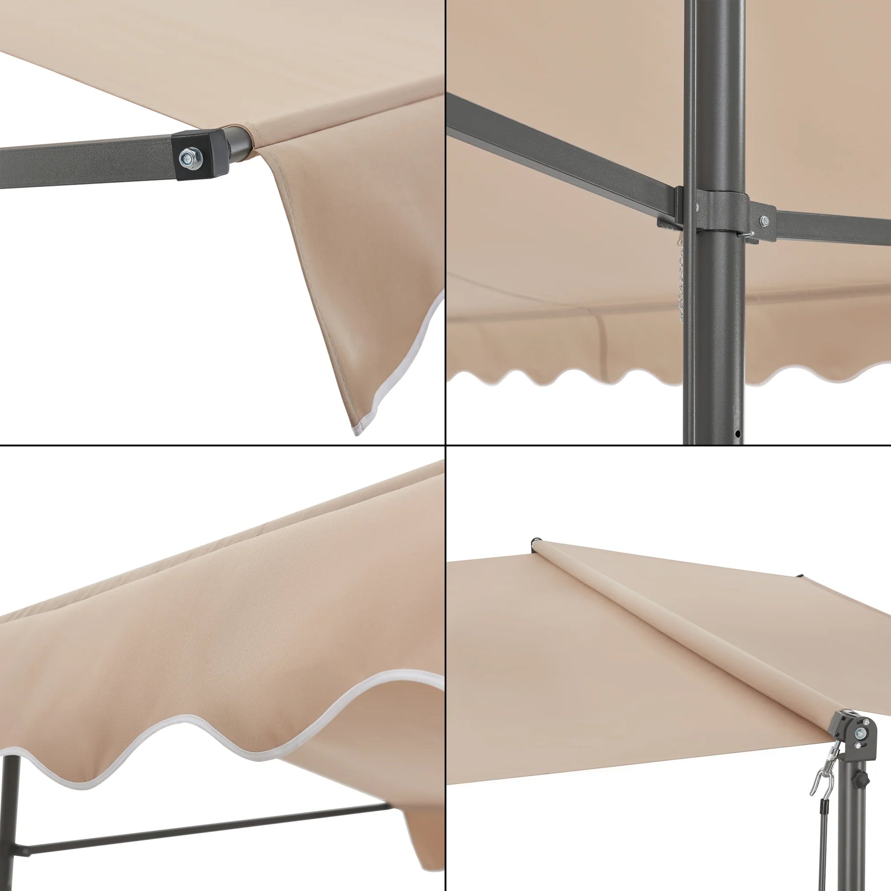 Store banne autoportant double pente 400 x 300 x 260 cm sable 03_0008295 -