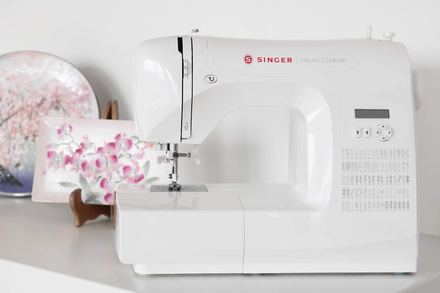Haute Couture F527C Machine coudre lectronique Professionnelle,80 points,utilitaires,lastiques,dcoratifs,Facile pour Dbutants Electrique Portable,Maison