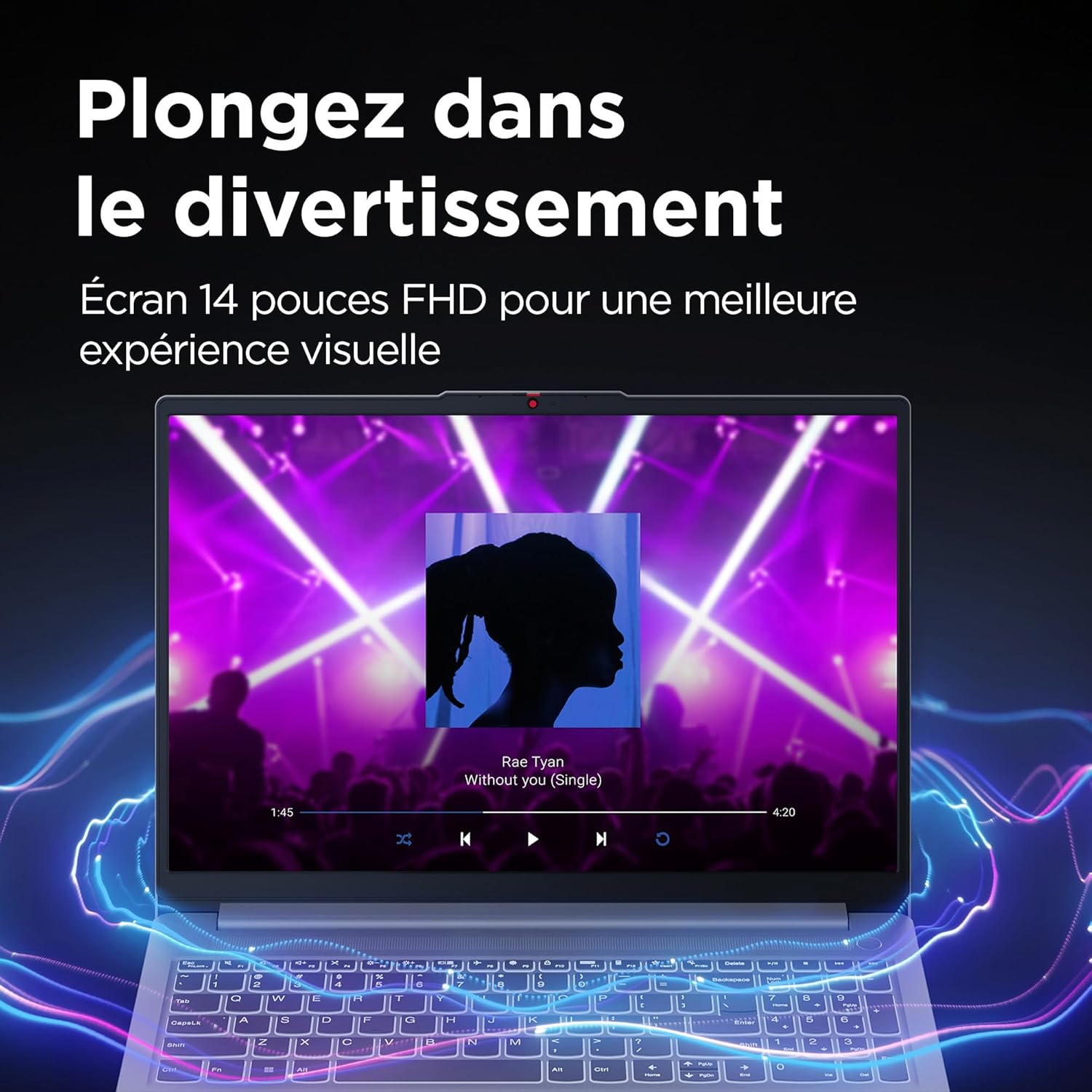 Lenovo IdeaPad Slim 3 14IRH8 - Ordinateur Portable 14'' FHD (Intel Core i7-13620H RAM 16Go SSD 512Go Intel UHD Graphics Windows 11 Home) Clavier AZERTY Français - Gris