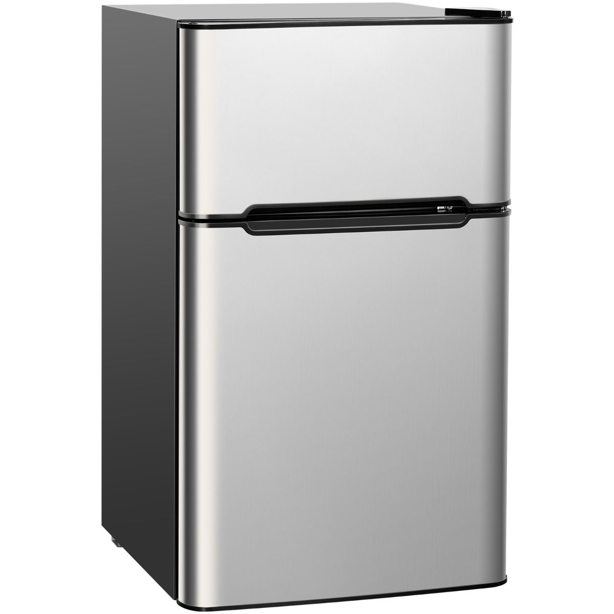 Réfrigérateur Compact Mini-réfrigérateur 90 L Congélateur Séparé avec Design à 2 Portes Fonctionnement Silencieux Blanc/Gris/Noir -