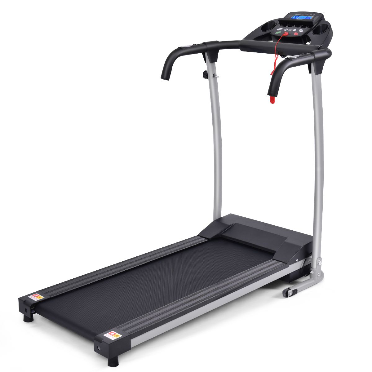 Tapis de Course lectrique Pliable avec cran et Moniteur de Frquence Cardiaque avec Vitesse de 1 10 km/h et 12 Programmes Noir -