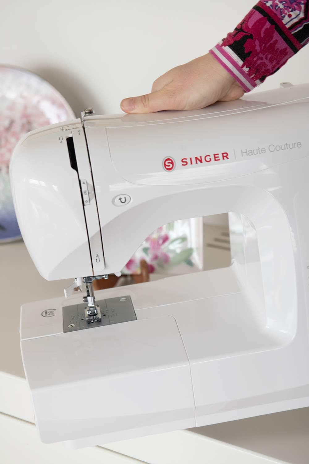 Haute Couture F527C Machine coudre lectronique Professionnelle,80 points,utilitaires,lastiques,dcoratifs,Facile pour Dbutants Electrique Portable,Maison