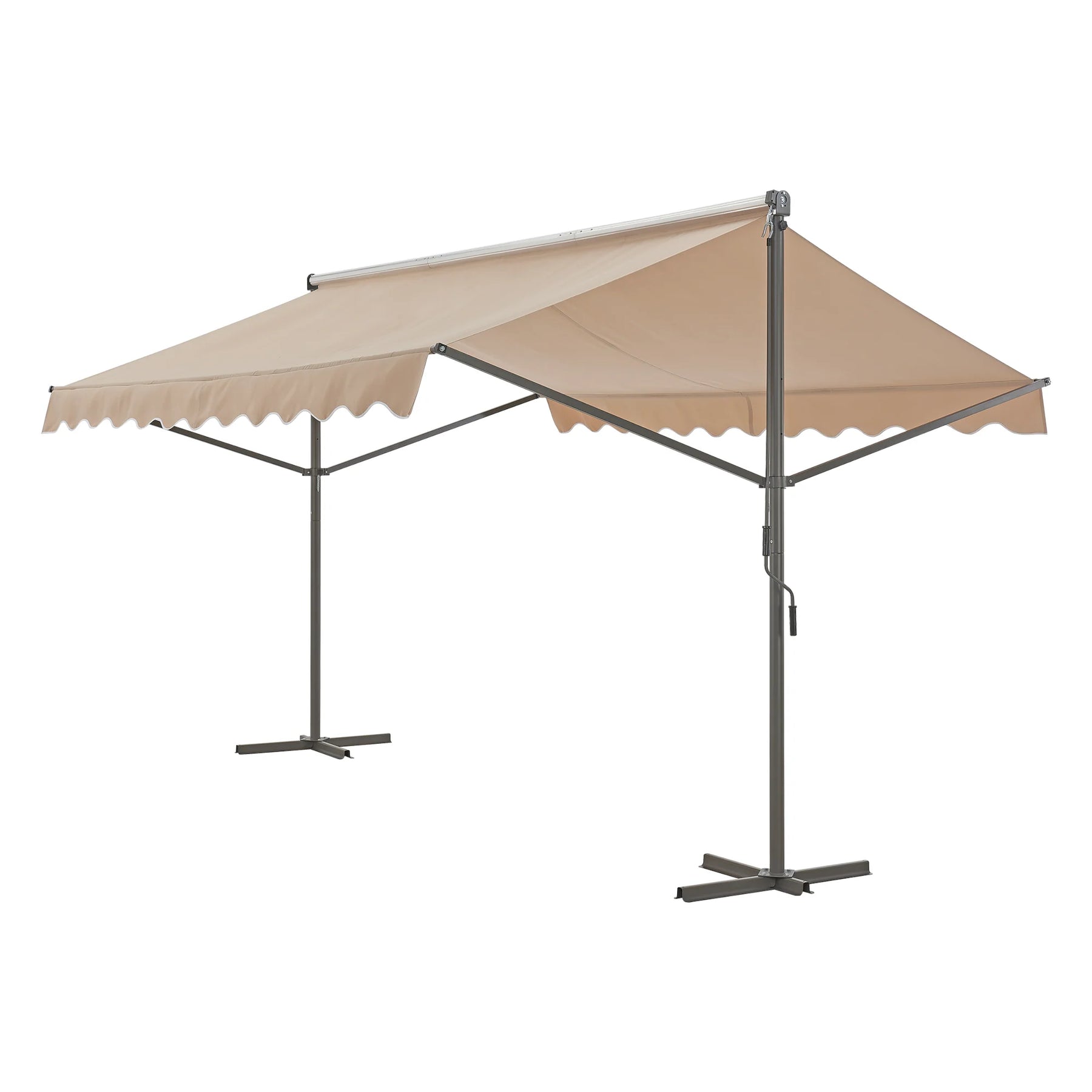 Store banne autoportant double pente 400 x 300 x 260 cm sable 03_0008295 -