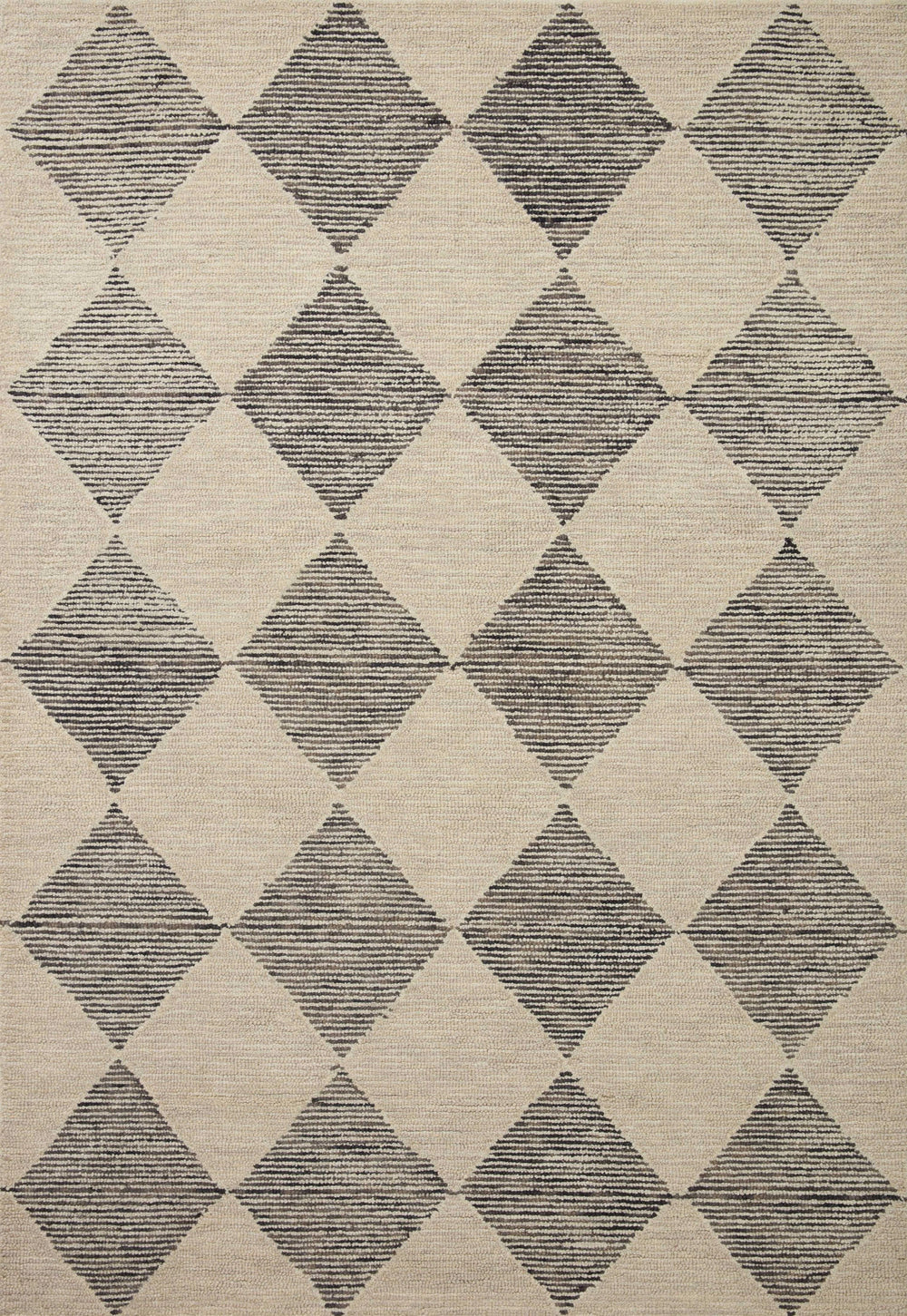 Chris Loves Julia x Loloi Francis FRA-01 Beige Charcoal Rug - 5 ft x 7 ft 6 in