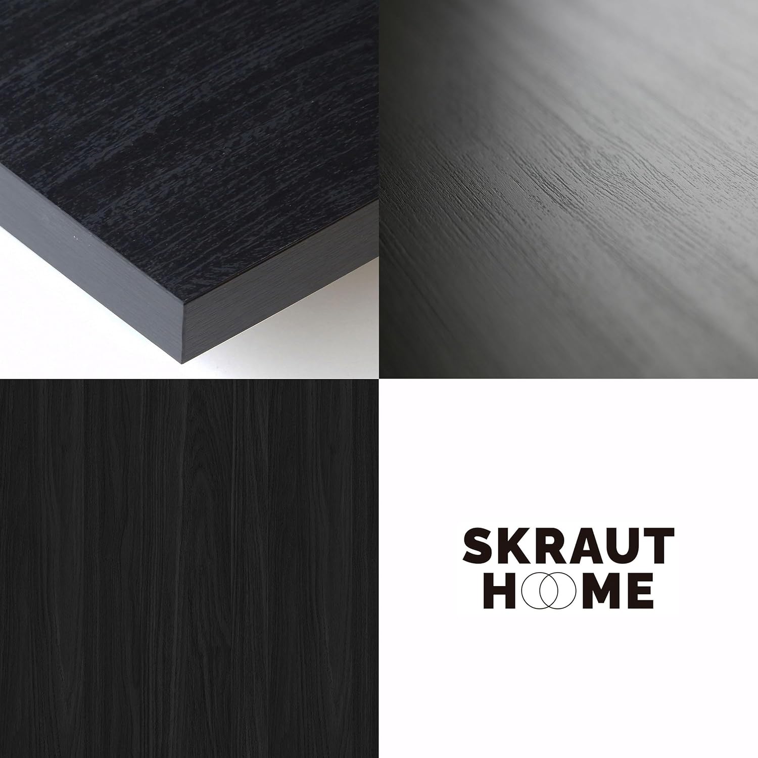 Skraut Home | Meuble TV | Banc Télé | Grand Espace de Rangement | 210 | pour Les TV jusqu'à 80" | Cheminée électrique XXL | Suspendu, Mural | Style Moderne | Noir