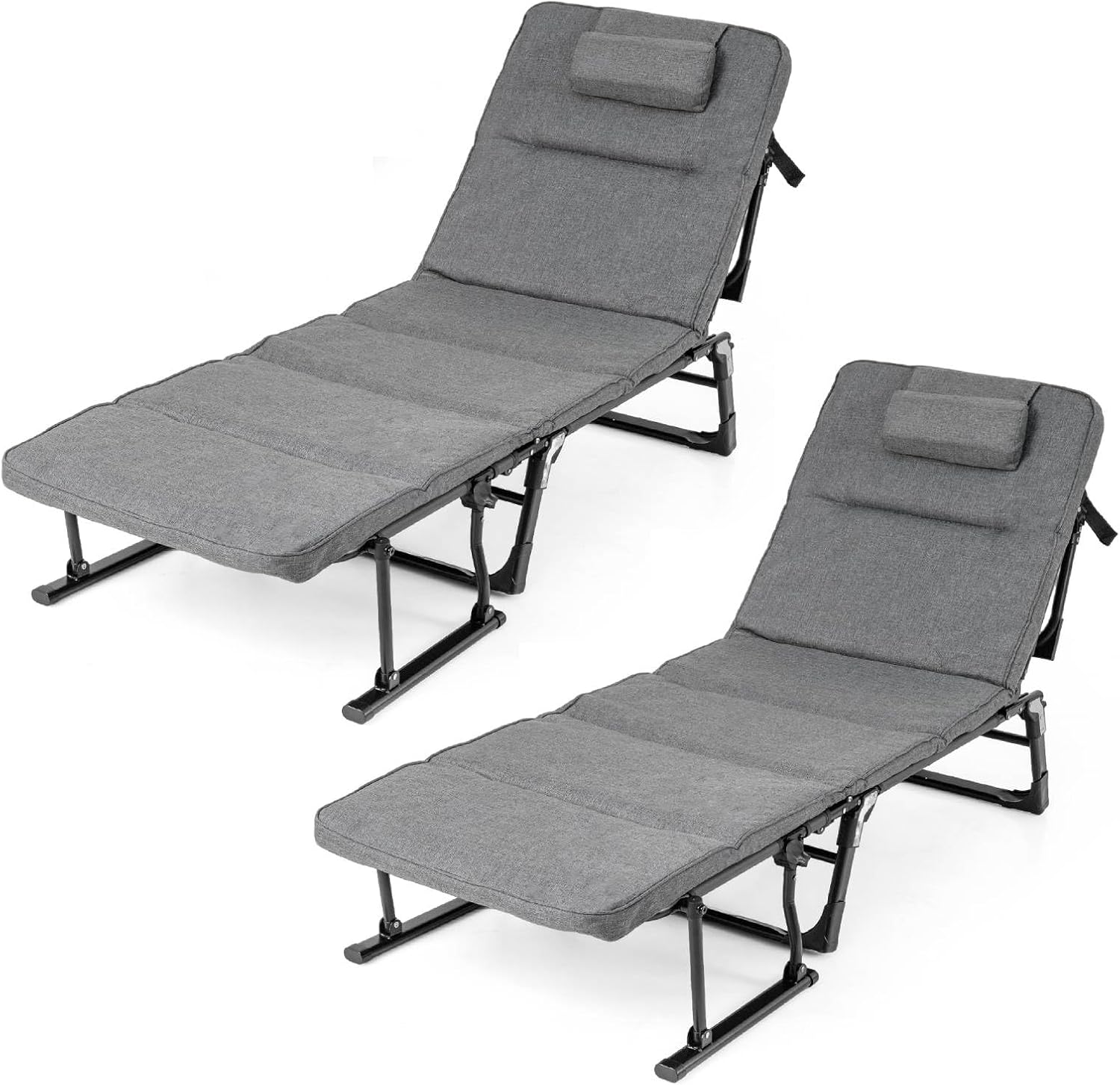 Tangkula 3 in 1 Convertible Lounge Chair Outdoor with Cushion