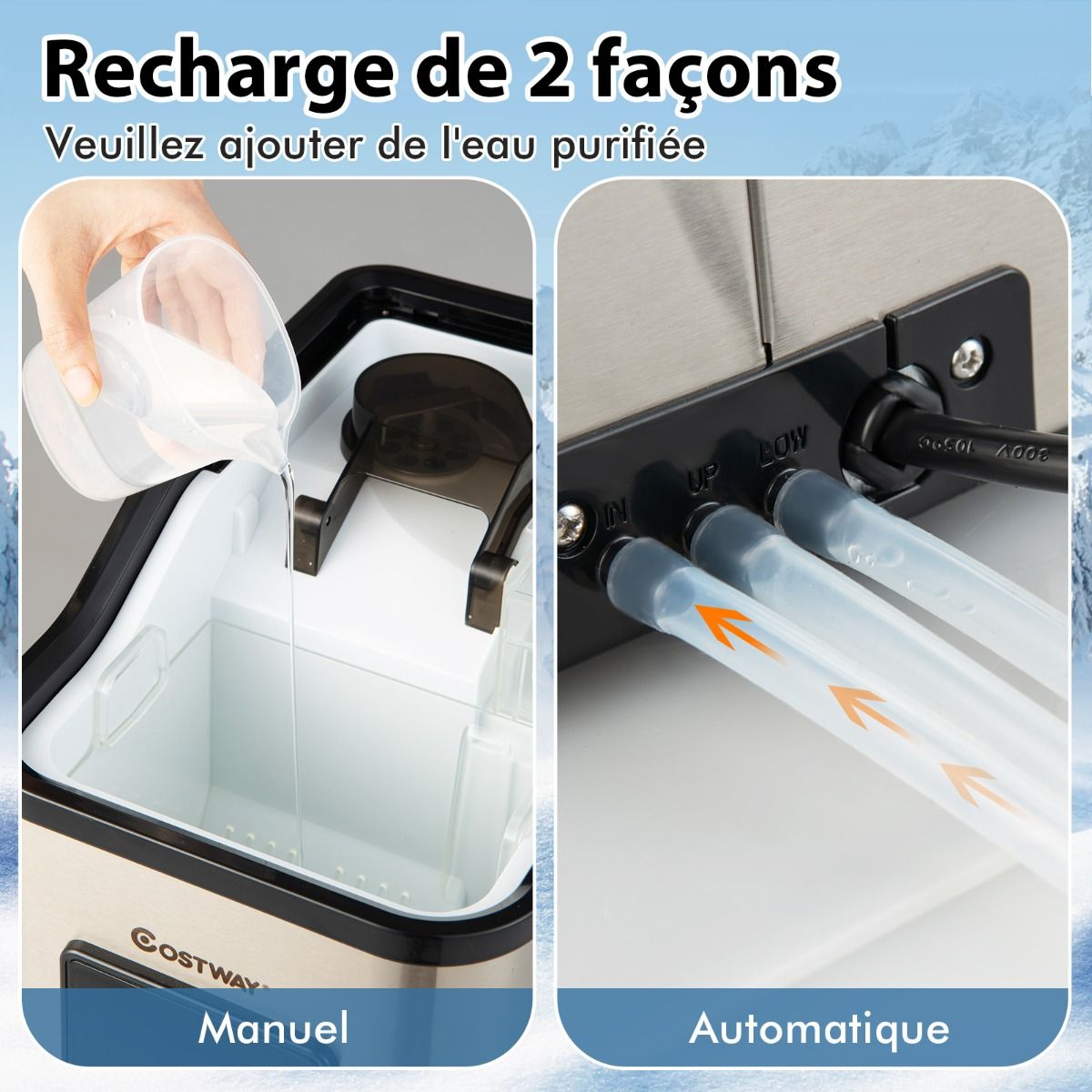 Machine  Glaons 24kg en 24h Panneau de Contr么le Tactile LED -