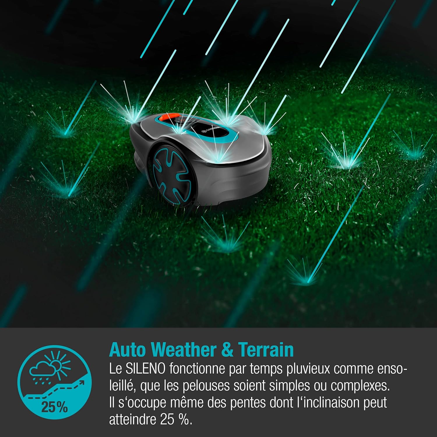 Tondeuse robot SILENO minimo 250 m虏 : Tondeuse intelligente avec connectivit optimale Programmable avec l'application Bluetooth庐 ,Version FR/NL (15201-26)