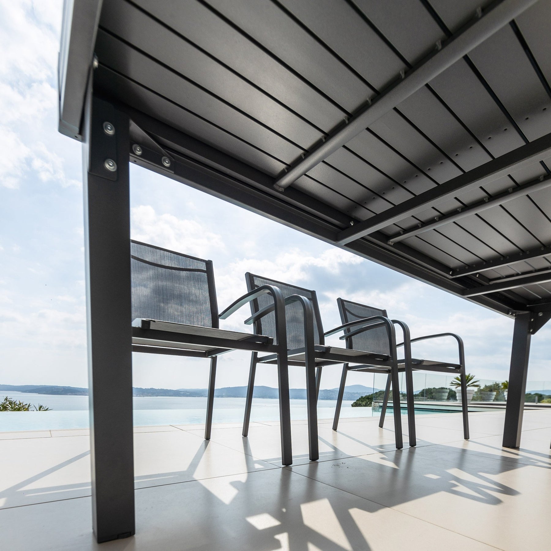 Table de jardin extensible aluminium 12 places (200/320 x 100 cm) Murano Gris anthracite - Action-sport36 -