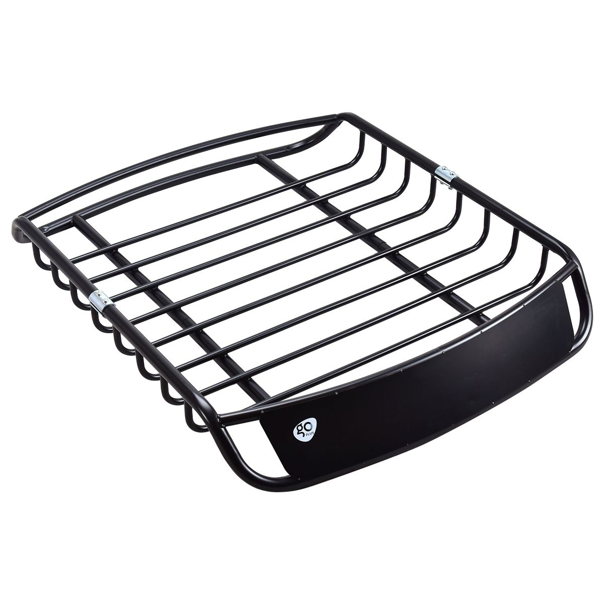 Porte-bagages en Mtal Barre de Support pour Vhicule Haute Rsistance en Acier Antirouille 120x98x16,5cm,Noir -