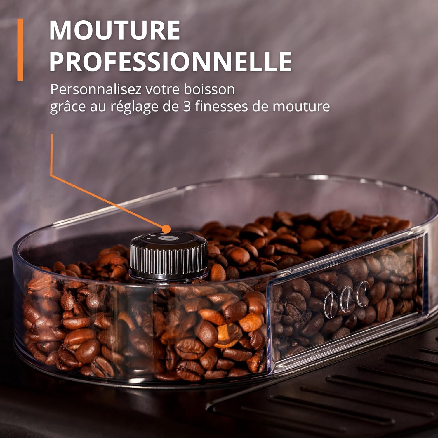 Machine à café grain,1,7 L,2 tasses en simultané,Nettoyage automatique,Buse vapeur pour Cappuccino,Cafetière espresso,Essential noire YY8125FD,Noir -