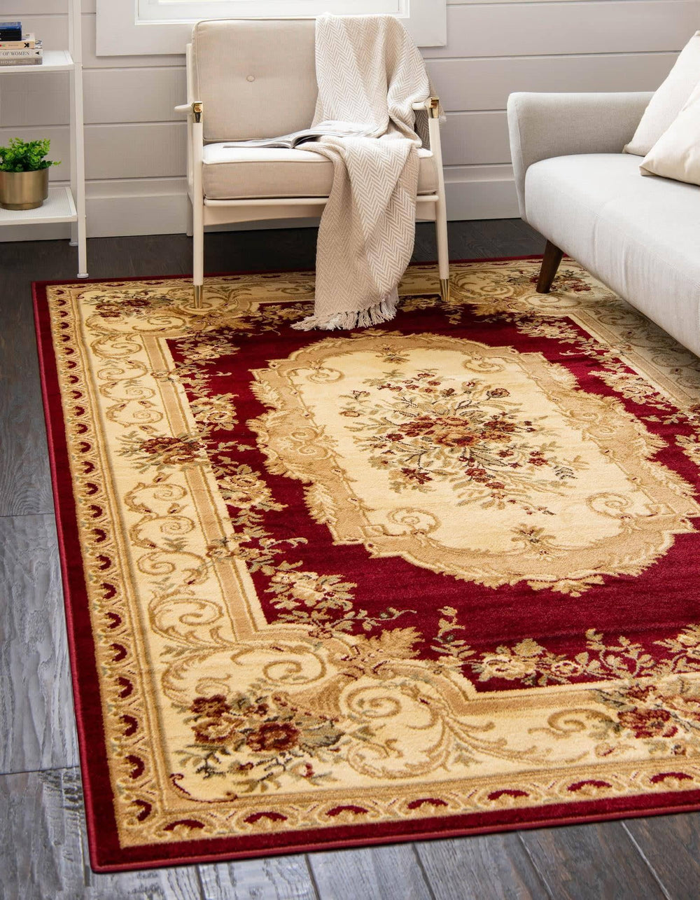 Unique Loom Henry Versailles Area Rug - 5' x 8' Red