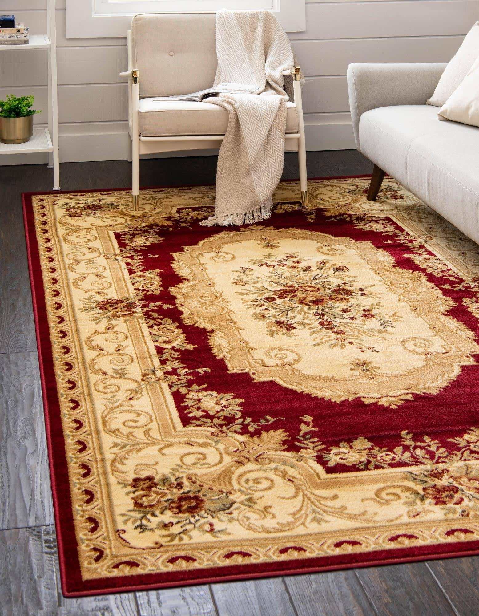 Unique Loom Henry Versailles Area Rug - 5' x 8' Red